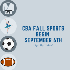 CBA Fall Sports begin September 6th