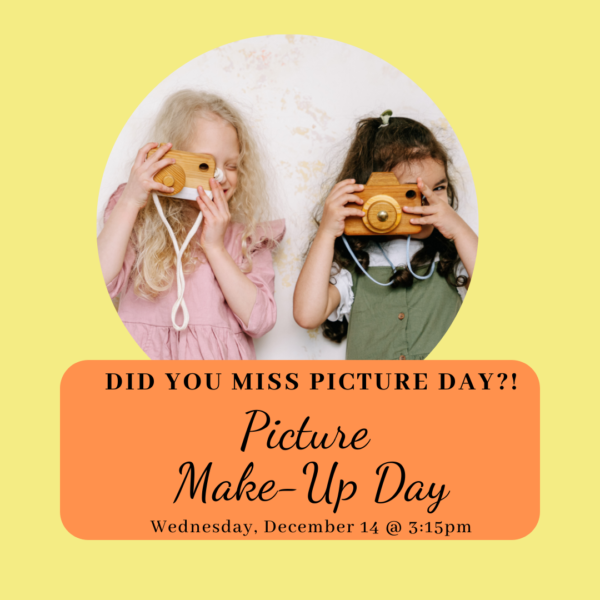 December 14: Make-Up Picture Day