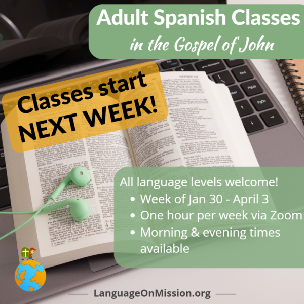 Adult Spanish Classes Start Next Week!