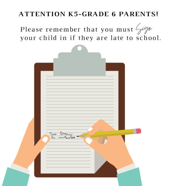 Attention Parents of K5-Grade 6 Students!