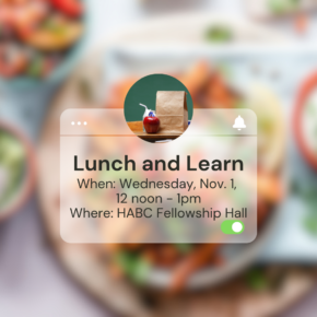 November 1: Lunch & Learn