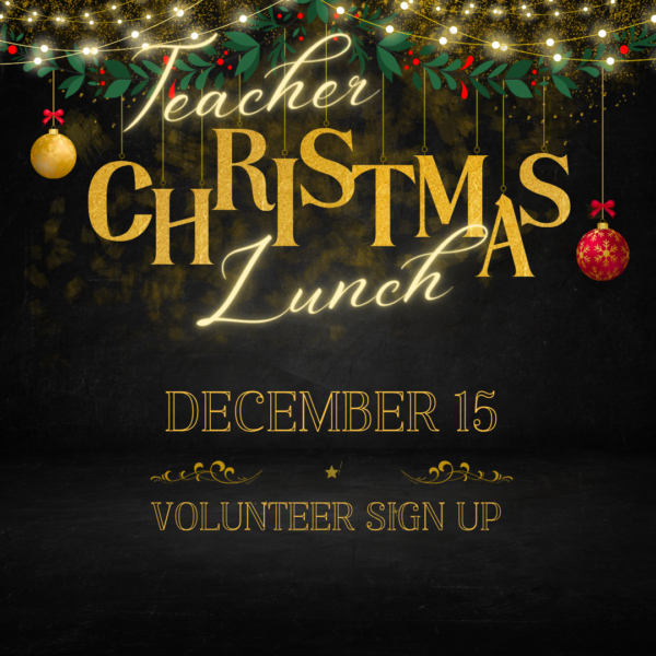 December 15: Volunteers Needed for the CBA Teacher Christmas Lunch