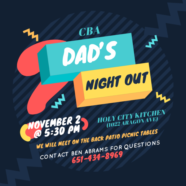 November 2: CBA Dad's Night Out