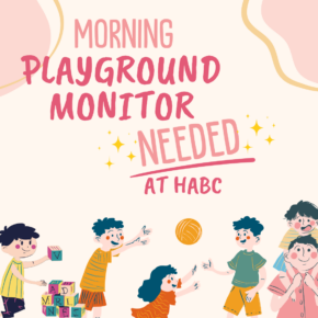 Parent Volunteer Opportunity- Morning Playground Monitors Needed