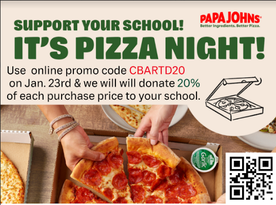 January 23: Papa Johns Spirit Night