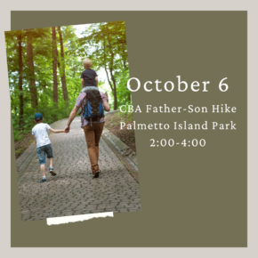 October 6: Father-Son Hike @ Palmetto Island from 2:-4:pm