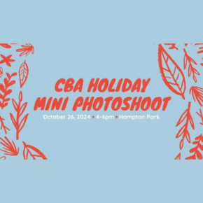 The CBA Holiday Mini Photoshoot will take place on October 26th from 4-6pm at Hampton Park, downtown Charleston (1)