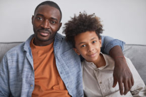 Proud Father with Teen Son