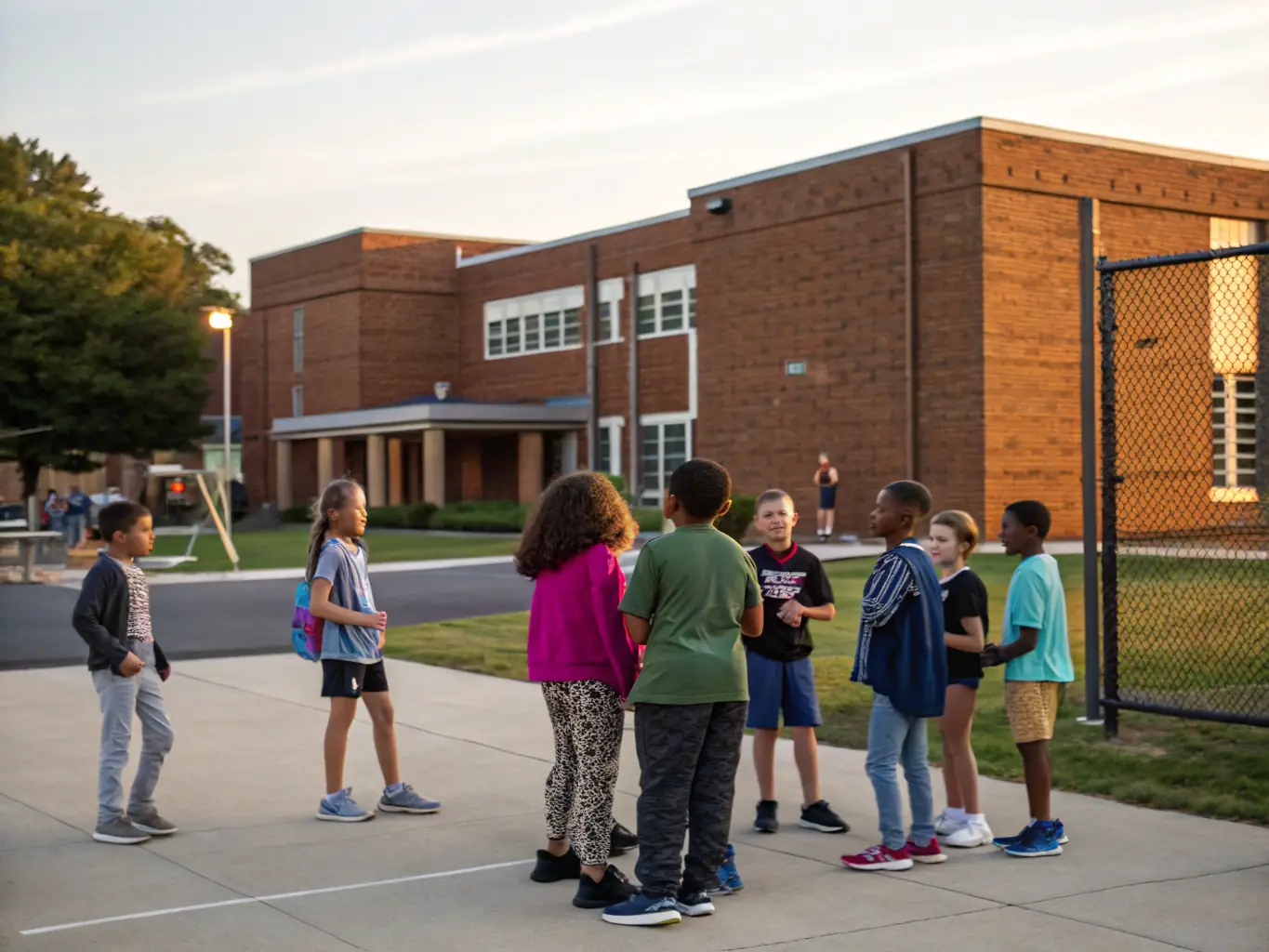 A diverse group of students at Charleston Bilingual Academy engaged in a cultural exchange activity, celebrating the richness of both English and Spanish-speaking cultures.